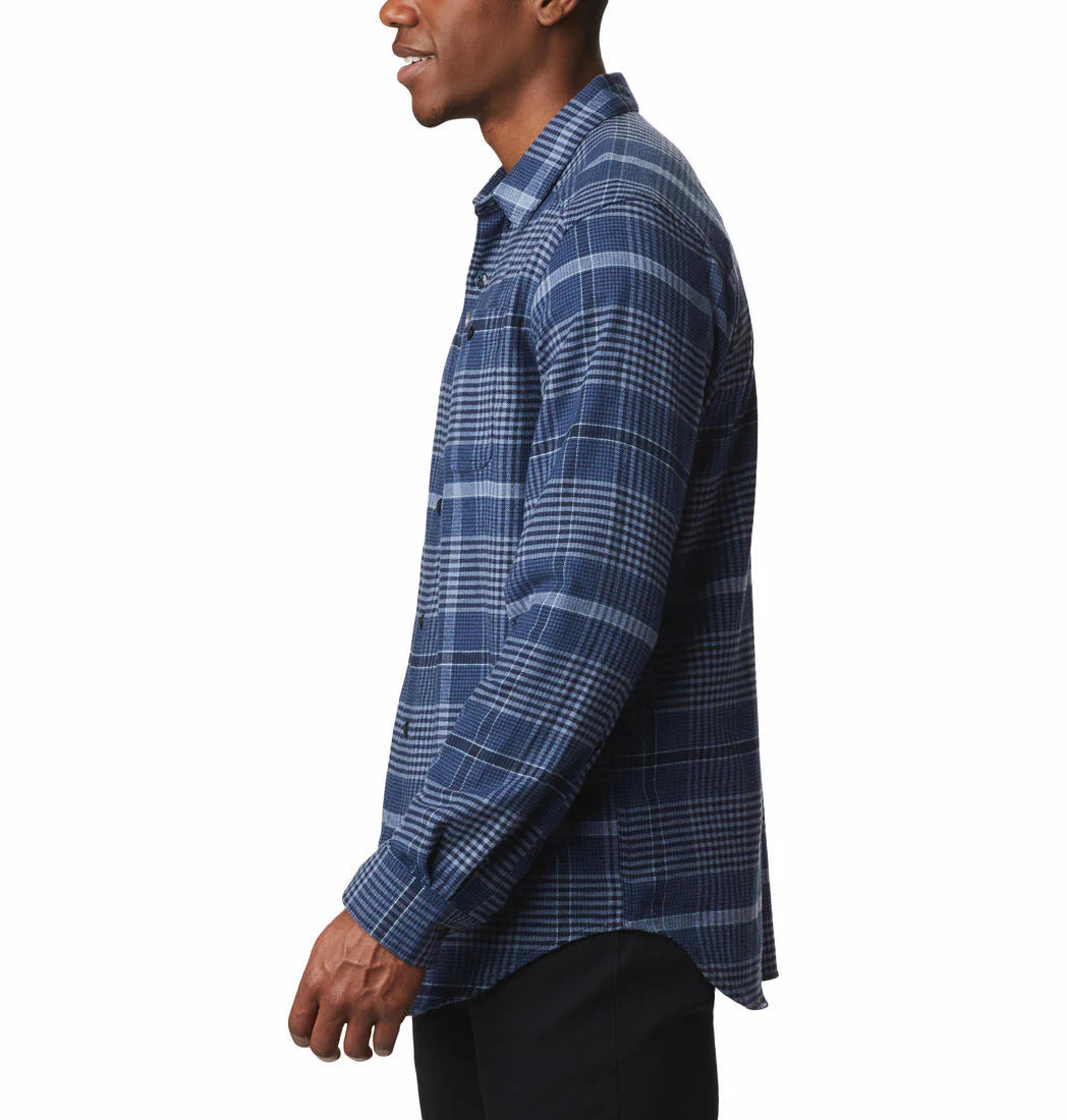 Columbia Men Blue Cornell Woods Flannel Long Sleeve Shirt - Image 6