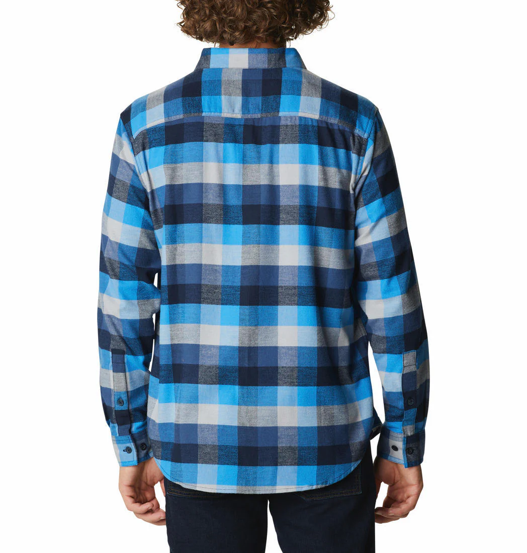 Columbia Men Blue Cornell Woods Flannel Long Sleeve Shirt - Image 2