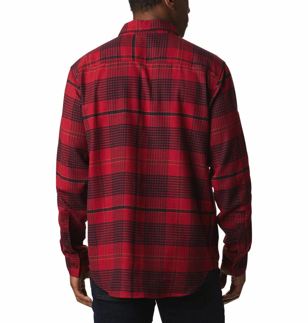 Columbia Men Pink Cornell Woods Flannel Long Sleeve Shirt - Image 2
