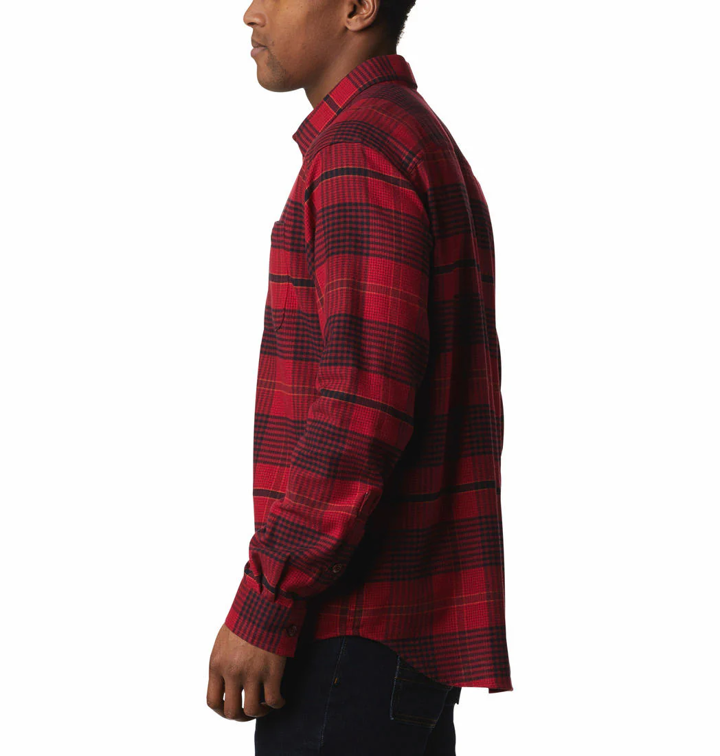 Columbia Men Pink Cornell Woods Flannel Long Sleeve Shirt - Image 4