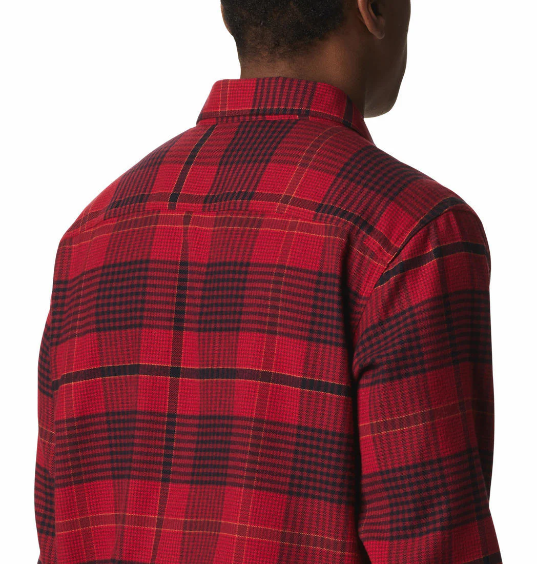 Columbia Men Pink Cornell Woods Flannel Long Sleeve Shirt - Image 6