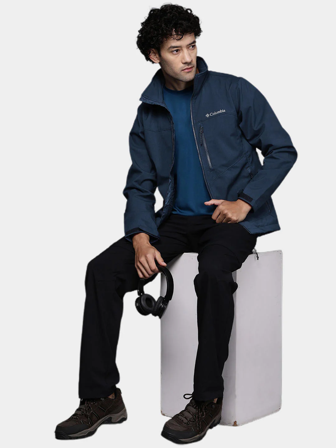 Columbia Men Blue Cruiser Valley Softshell Jacket - Image 12