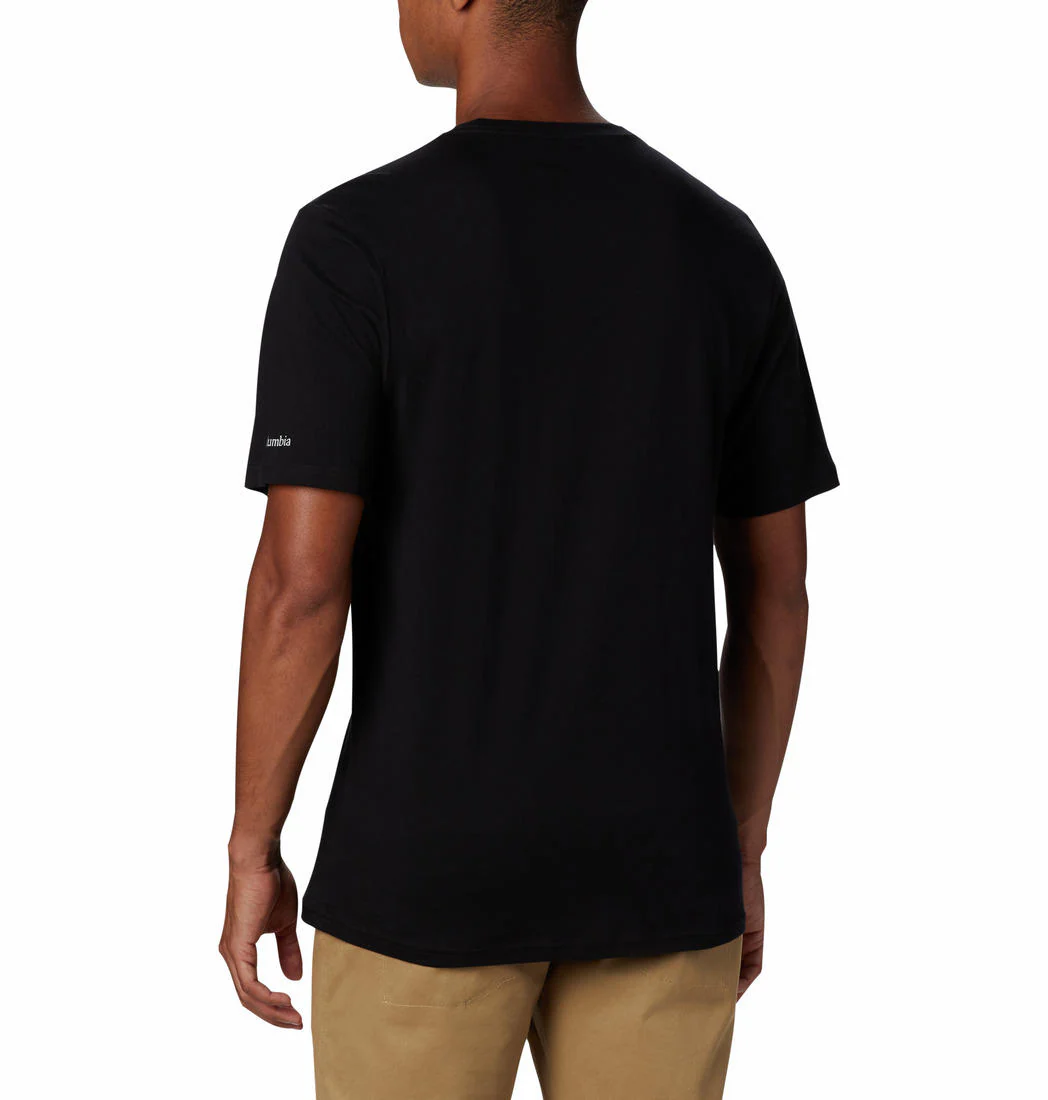 Columbia Men Black CSC Basic Logo Short Sleeve - Image 3