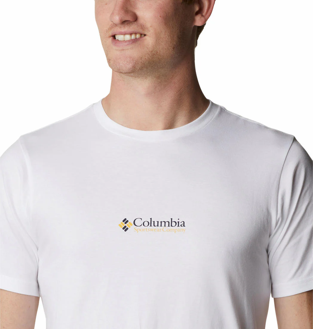 Columbia Men White CSC Basic Logo Short Sleeve - Image 2
