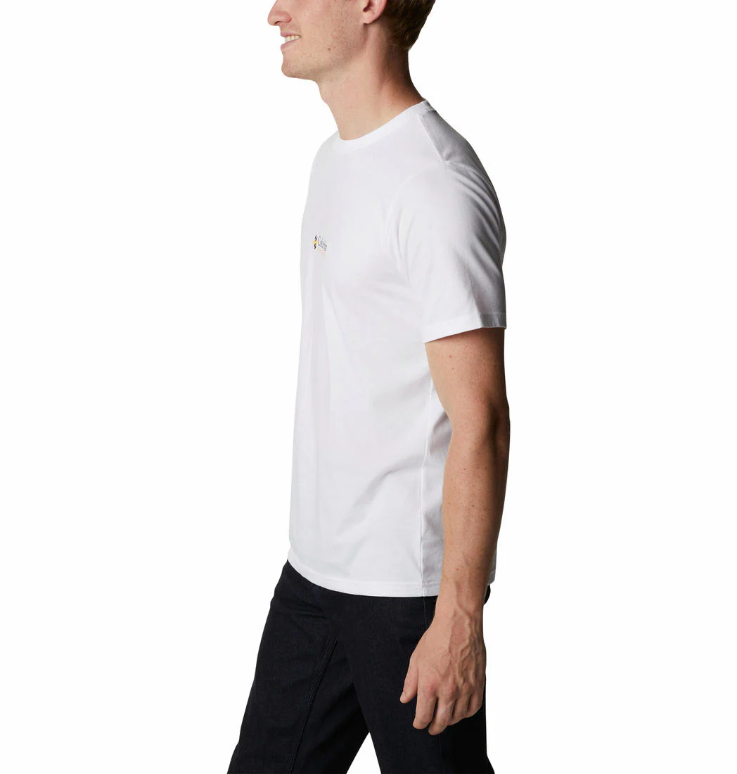 Columbia Men White CSC Basic Logo Short Sleeve - Image 4