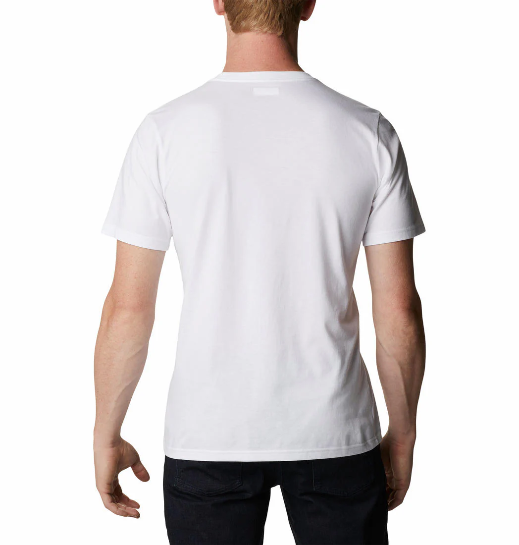 Columbia Men White CSC Basic Logo Short Sleeve - Image 5