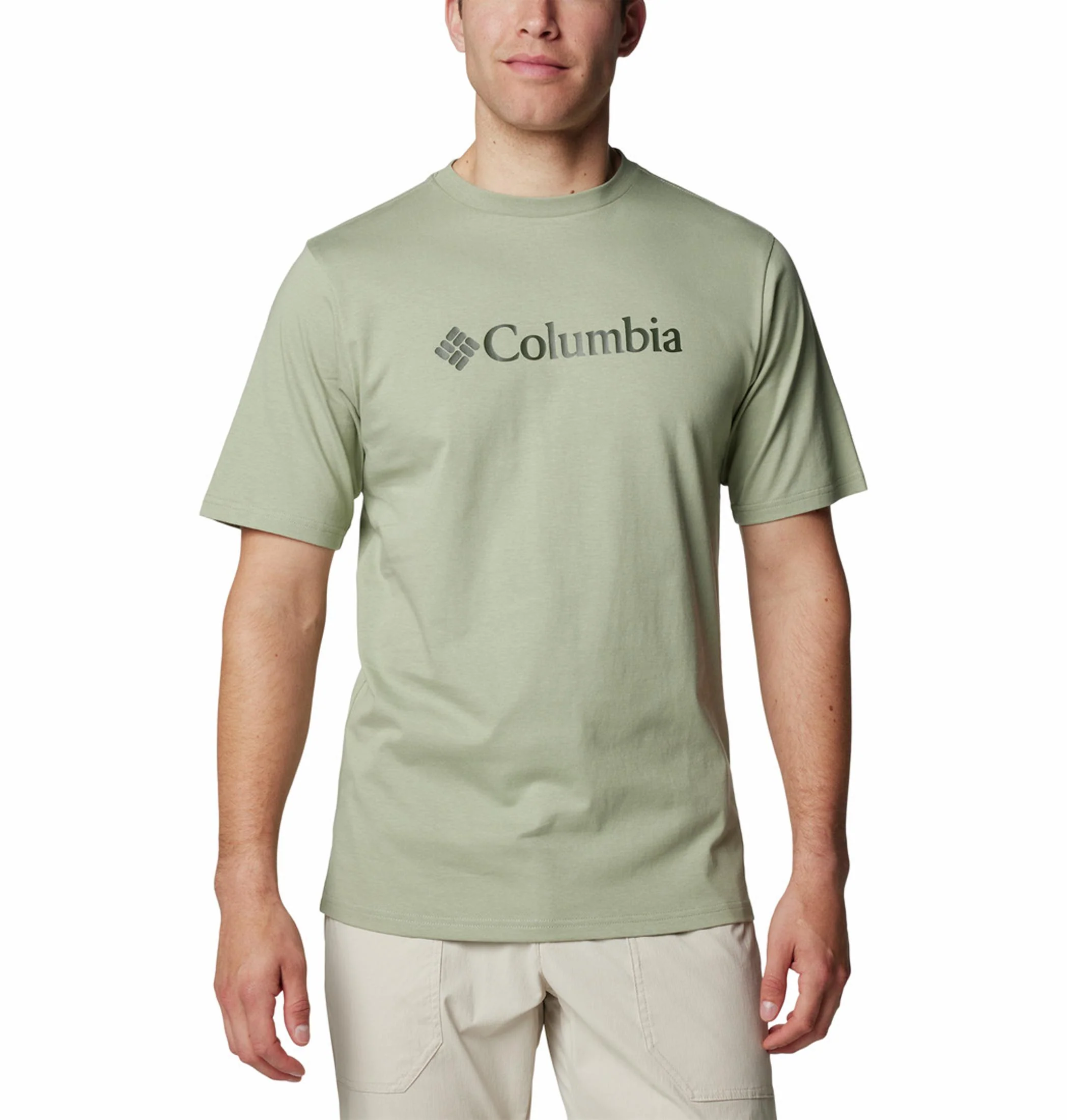 Columbia Men Green CSC Basic Logo Short Sleeve