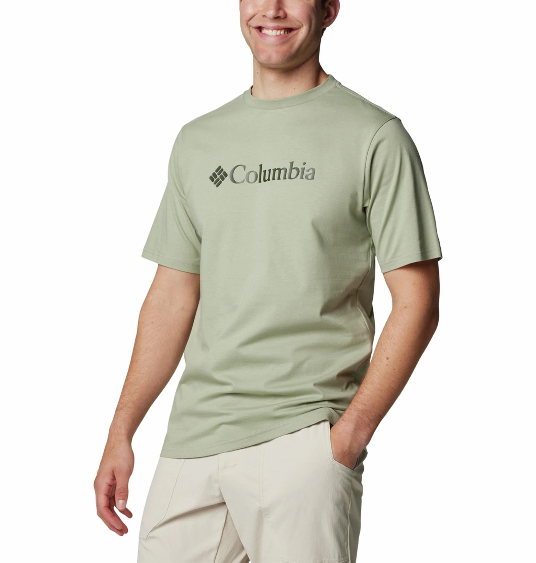 Columbia Men Green CSC Basic Logo Short Sleeve - Image 5