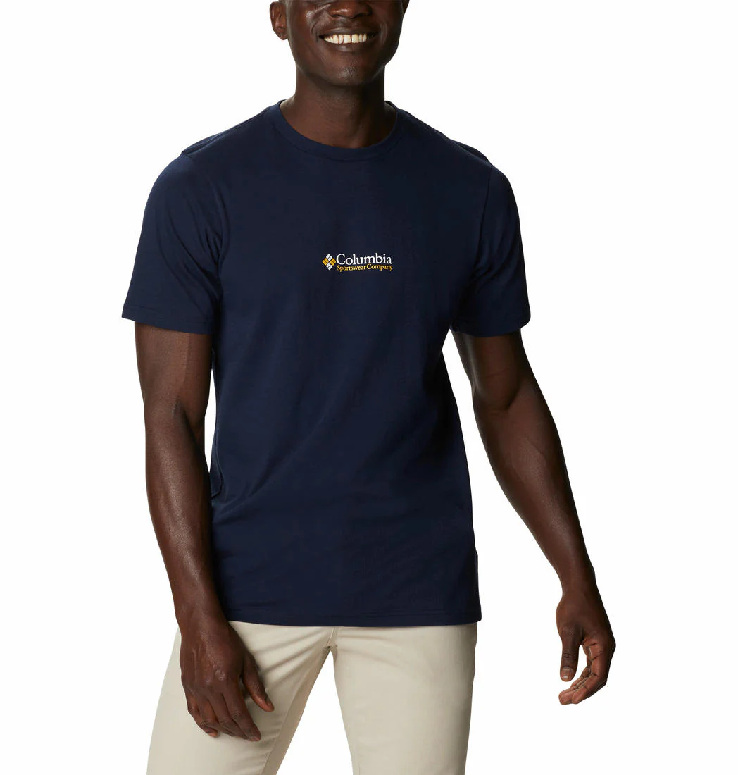 Columbia Men Navy Blue CSC Basic Logo Short Sleeve