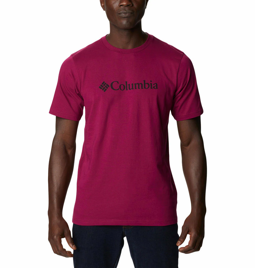 Columbia Men Red CSC Basic Logo Short Sleeve