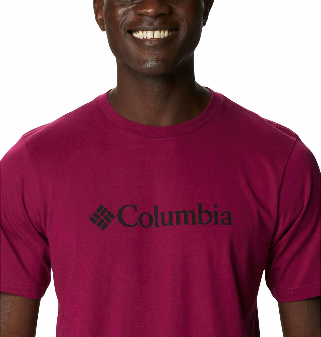 Columbia Men Red CSC Basic Logo Short Sleeve - Image 3