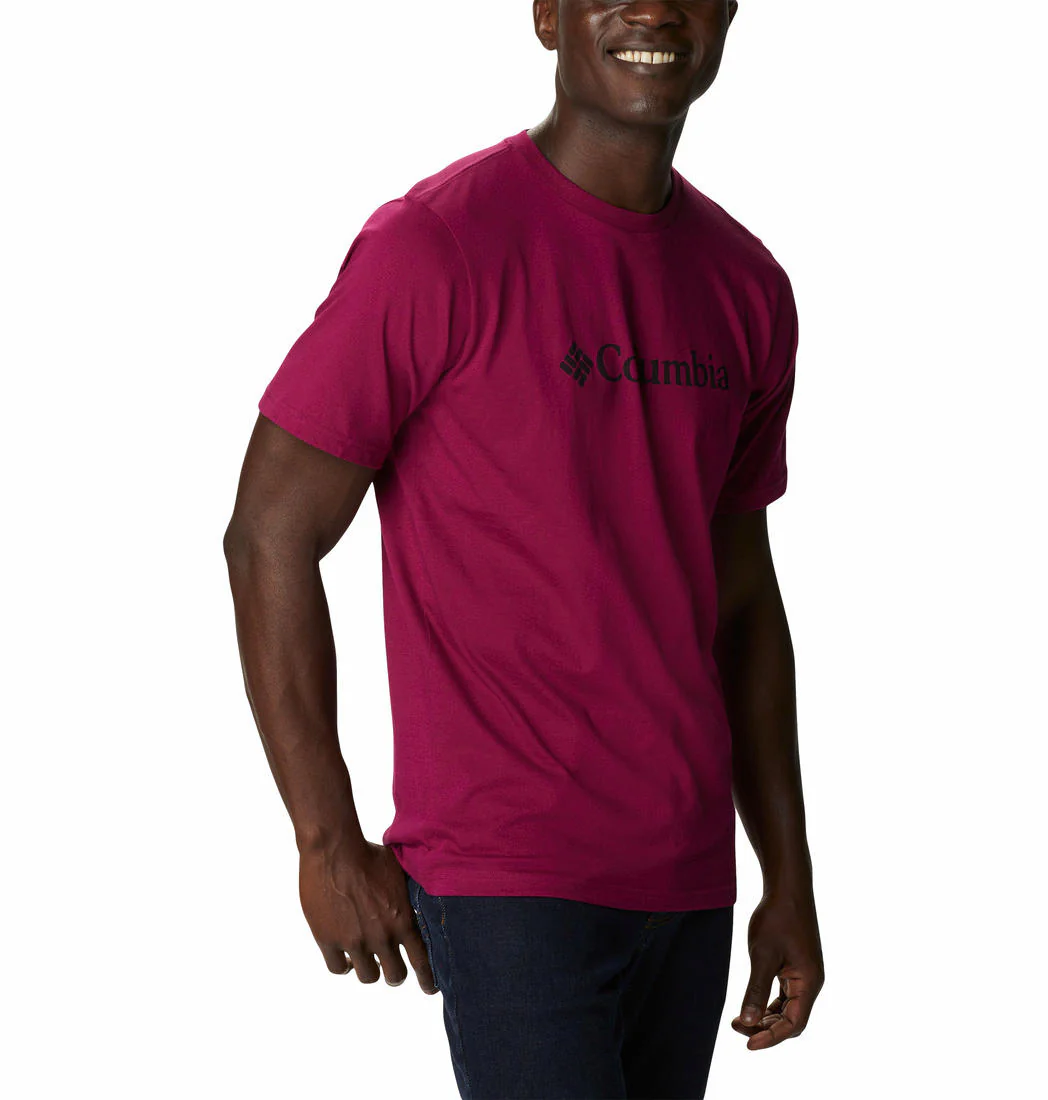 Columbia Men Red CSC Basic Logo Short Sleeve - Image 4