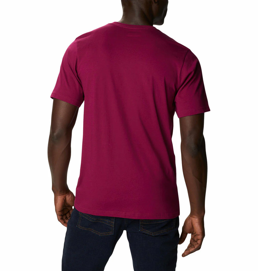 Columbia Men Red CSC Basic Logo Short Sleeve - Image 5