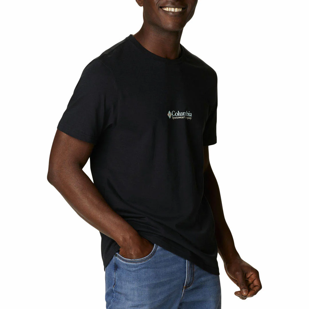Columbia Men Black CSC Basic Logo Short Sleeve - Image 2