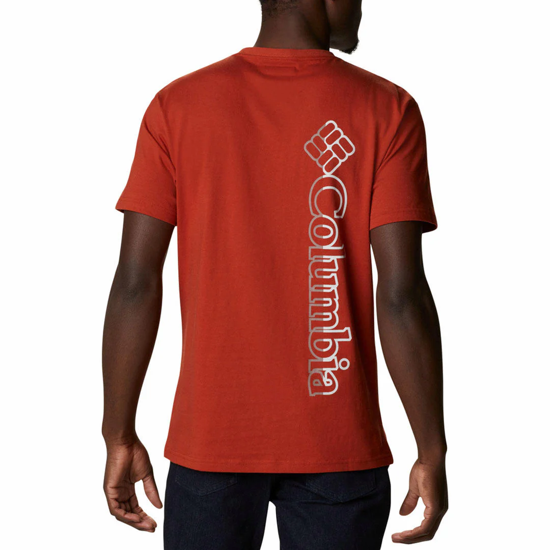 Columbia Men Brown CSC Basic Logo Short Sleeve - Image 4