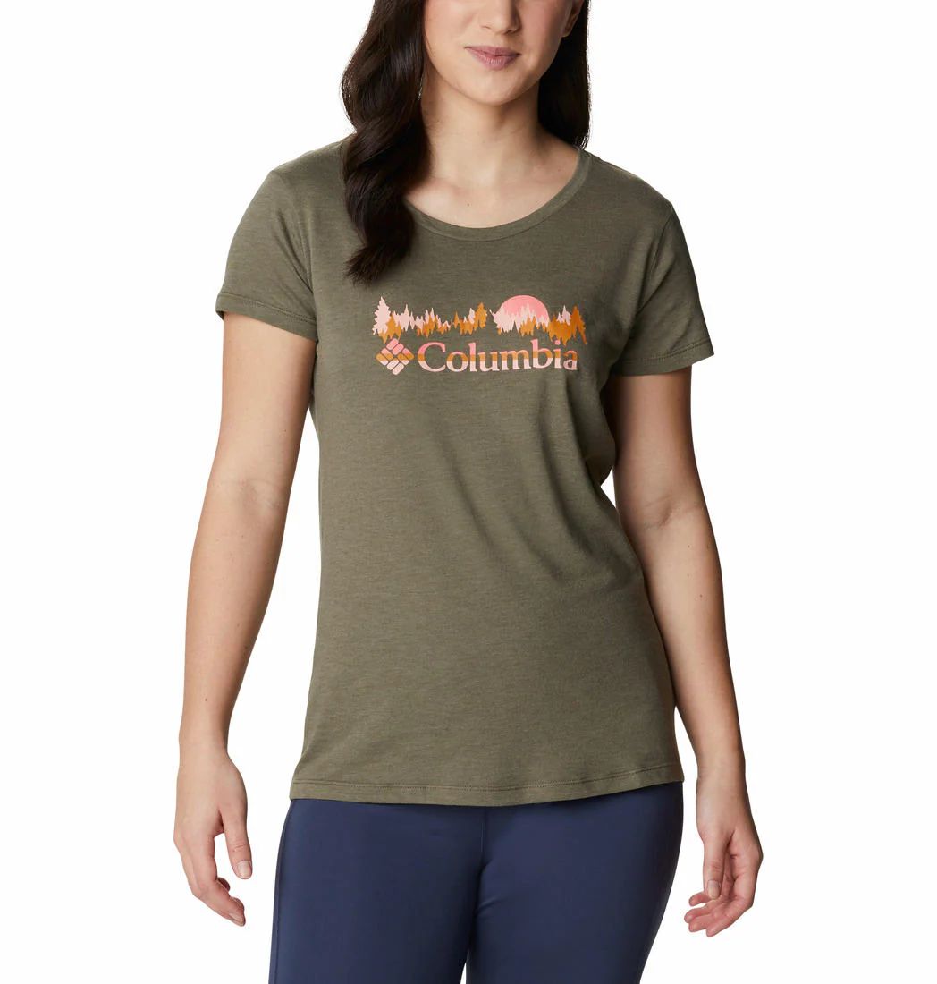 Columbia Women Green Daisy Days SS Graphic Tee - Image 2