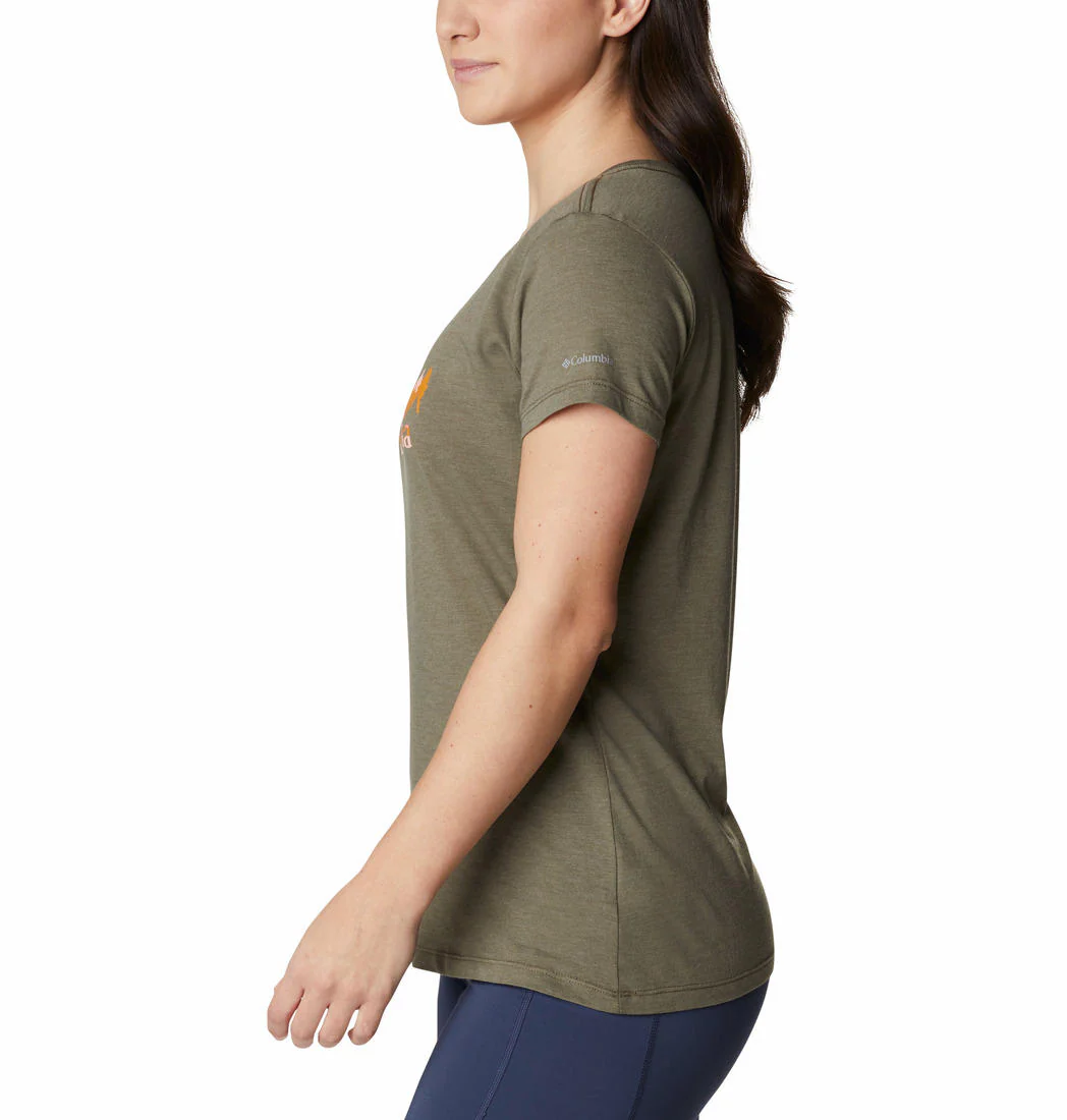 Columbia Women Green Daisy Days SS Graphic Tee - Image 5