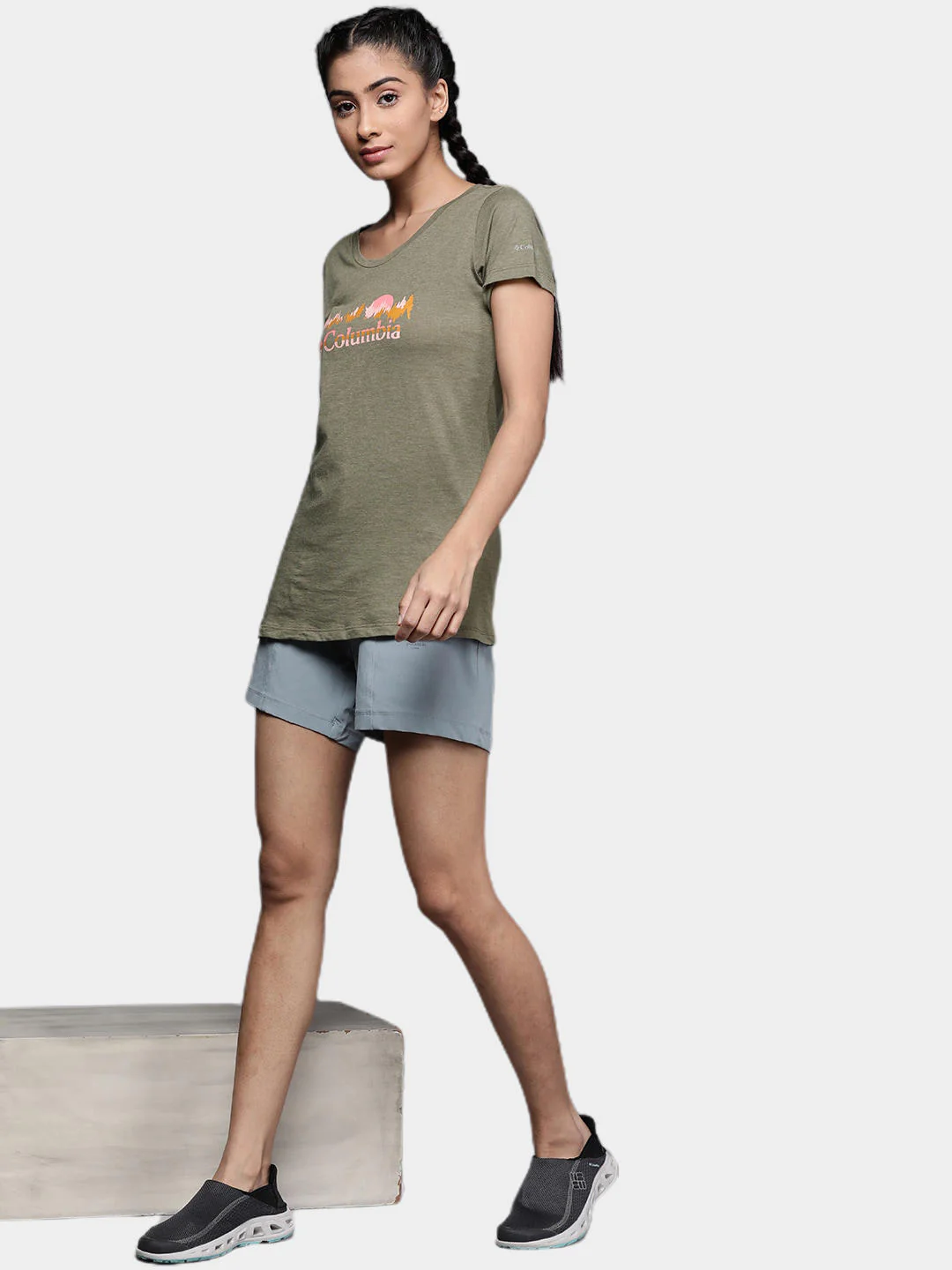 Columbia Women Green Daisy Days SS Graphic Tee - Image 8
