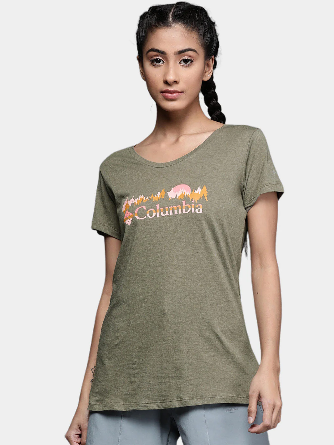 Columbia Women Green Daisy Days SS Graphic Tee - Image 9