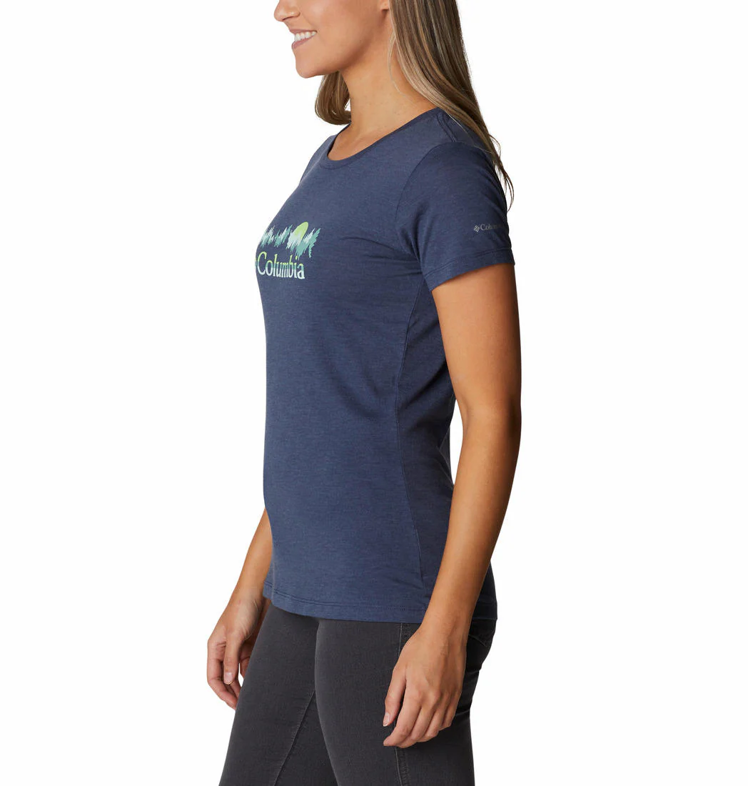 Columbia Women Blue Daisy Days SS Graphic Tee - Image 4