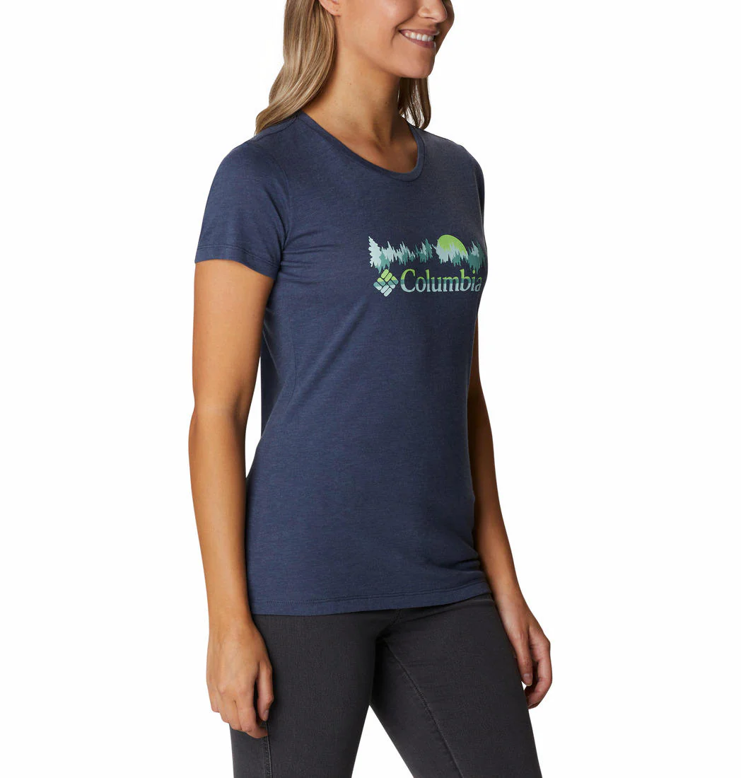 Columbia Women Blue Daisy Days SS Graphic Tee - Image 5