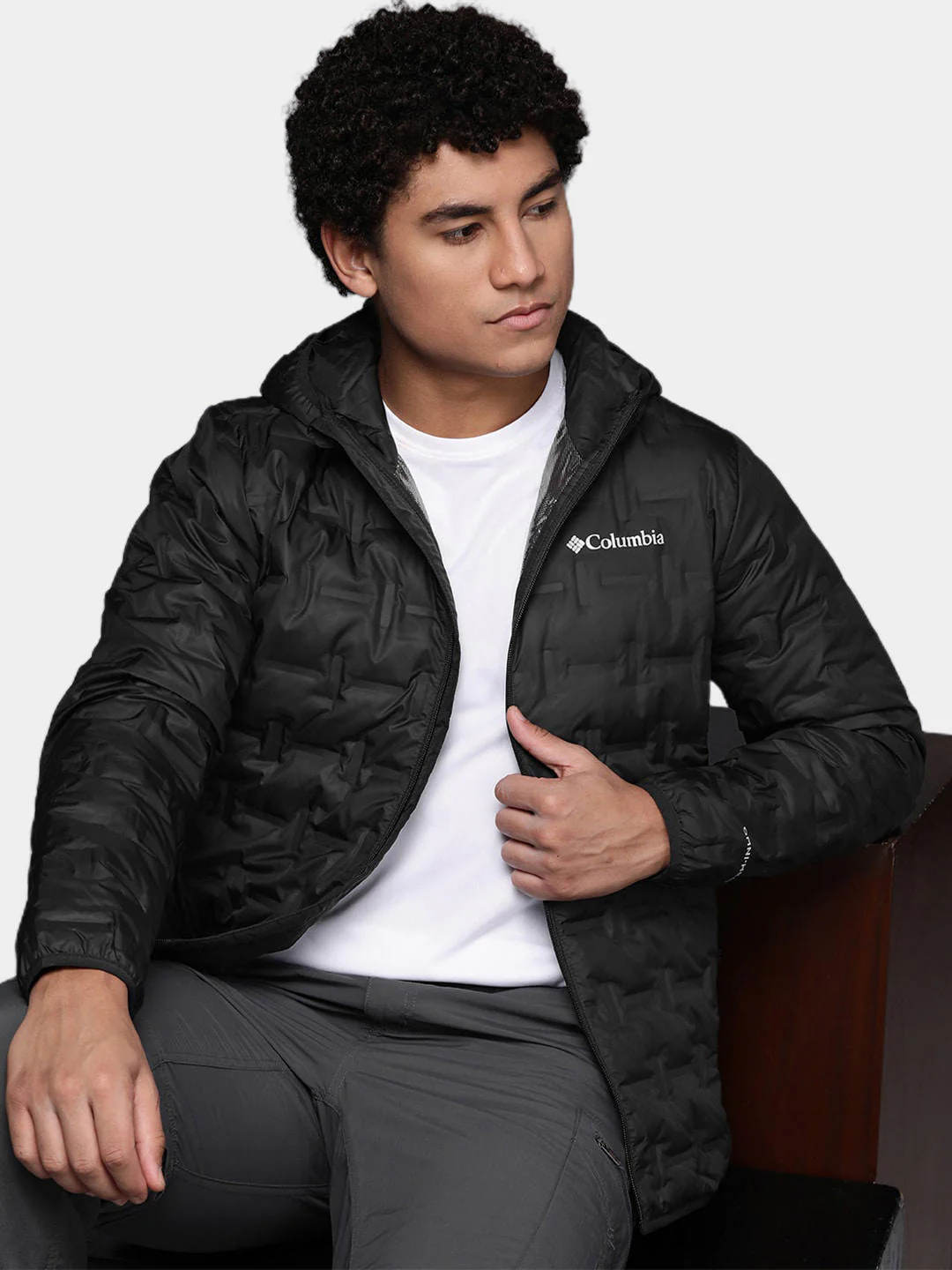 Columbia Men Black Delta Ridge Down Hooded Jacket - Image 10
