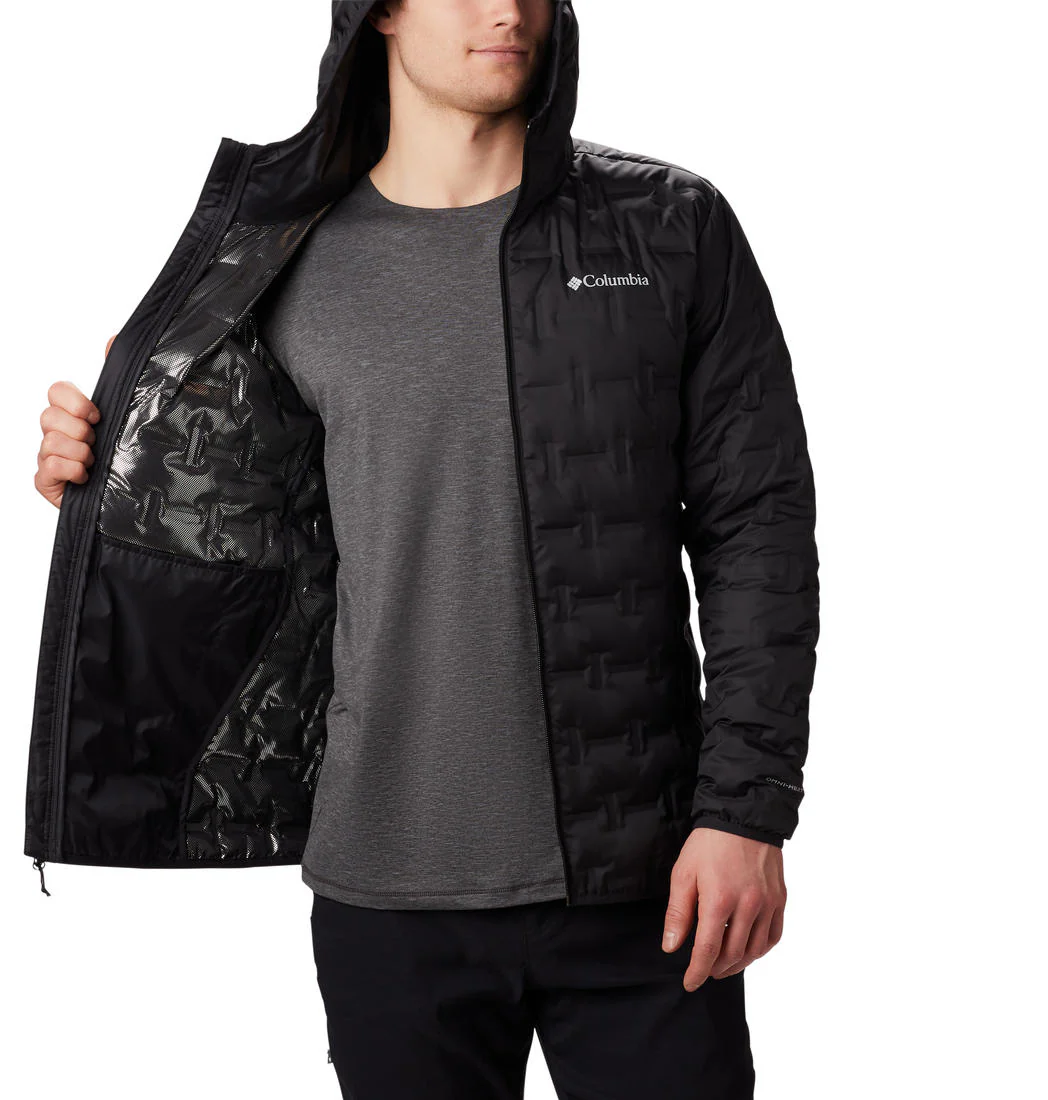 Columbia Men Black Delta Ridge Down Hooded Jacket - Image 3