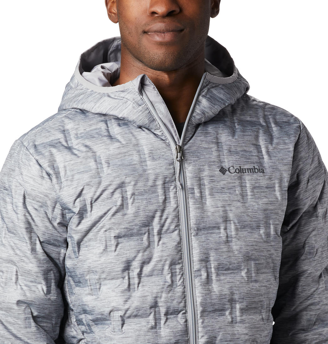 Columbia Men Grey Delta Ridge Down Hooded Jacket - Image 2