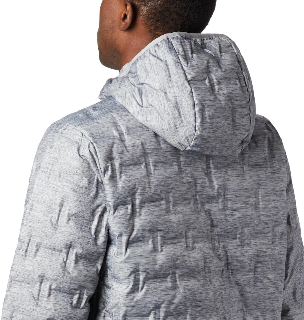 Columbia Men Grey Delta Ridge Down Hooded Jacket - Image 3