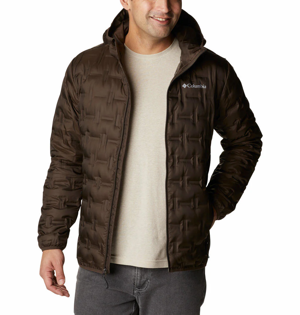 Columbia Men Brown Delta Ridge Down Hooded Jacket - Image 4