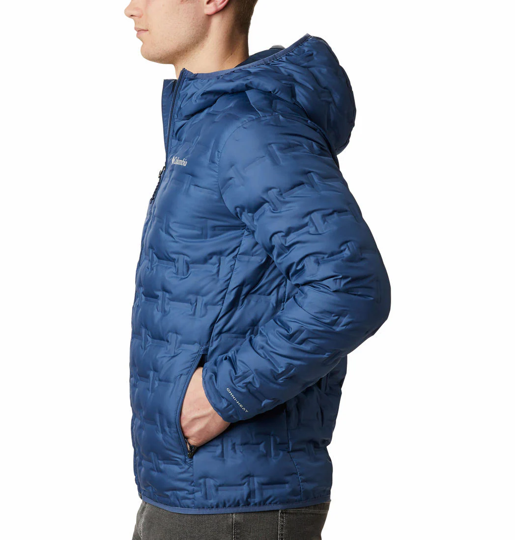 Columbia Men Blue Delta Ridge Down Hooded Jacket - Image 2