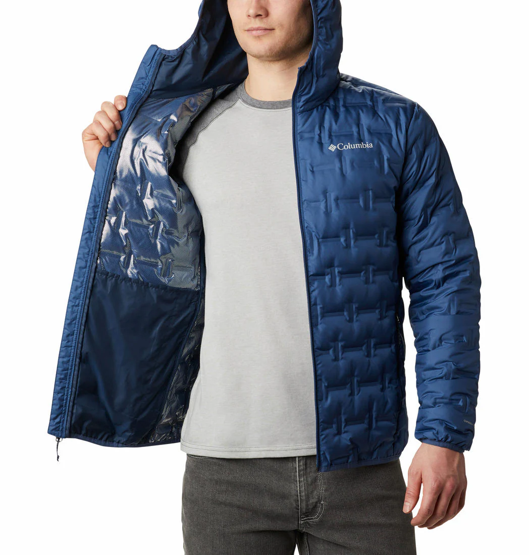 Columbia Men Blue Delta Ridge Down Hooded Jacket - Image 4