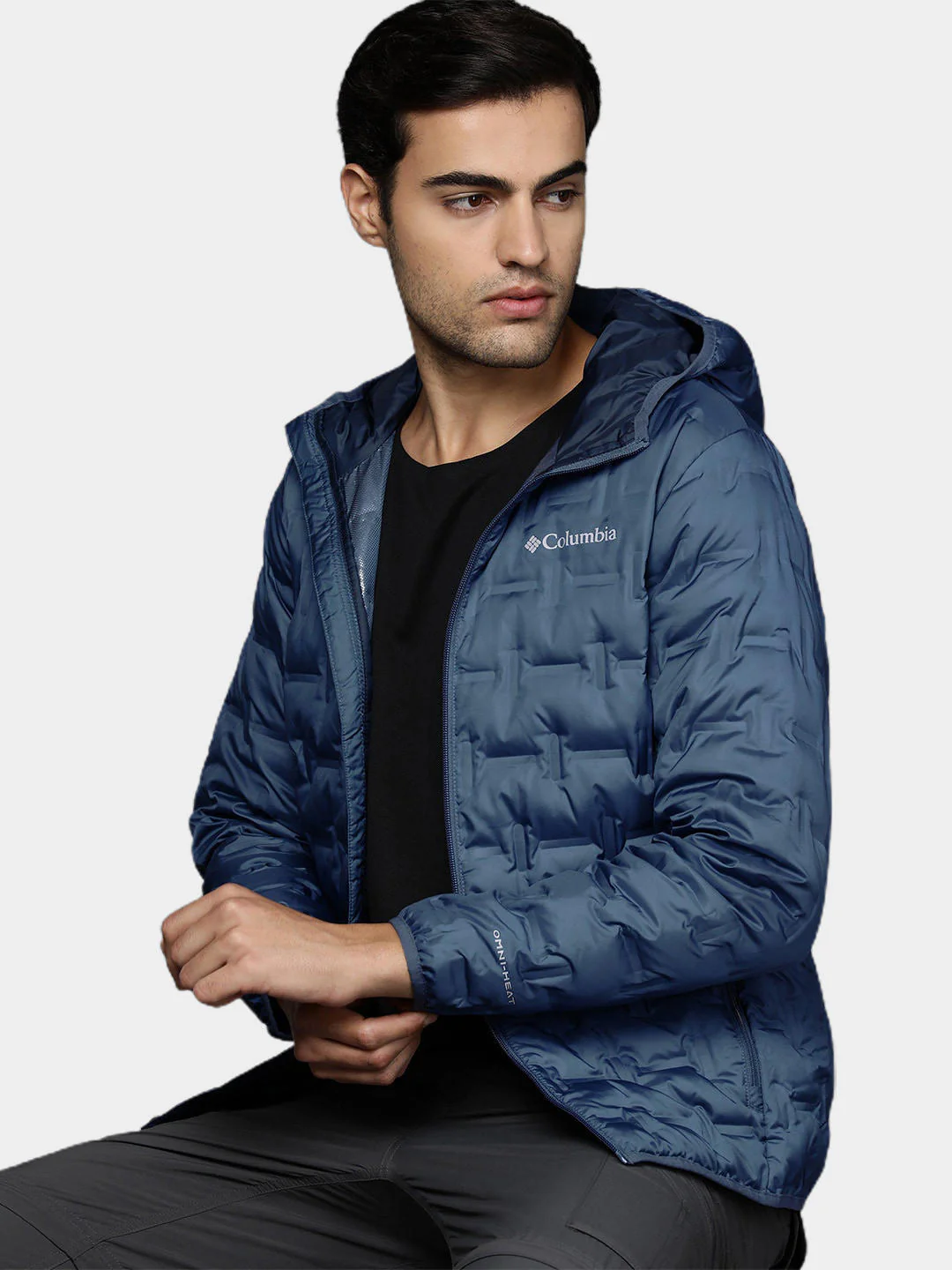 Columbia Men Blue Delta Ridge Down Hooded Jacket - Image 9