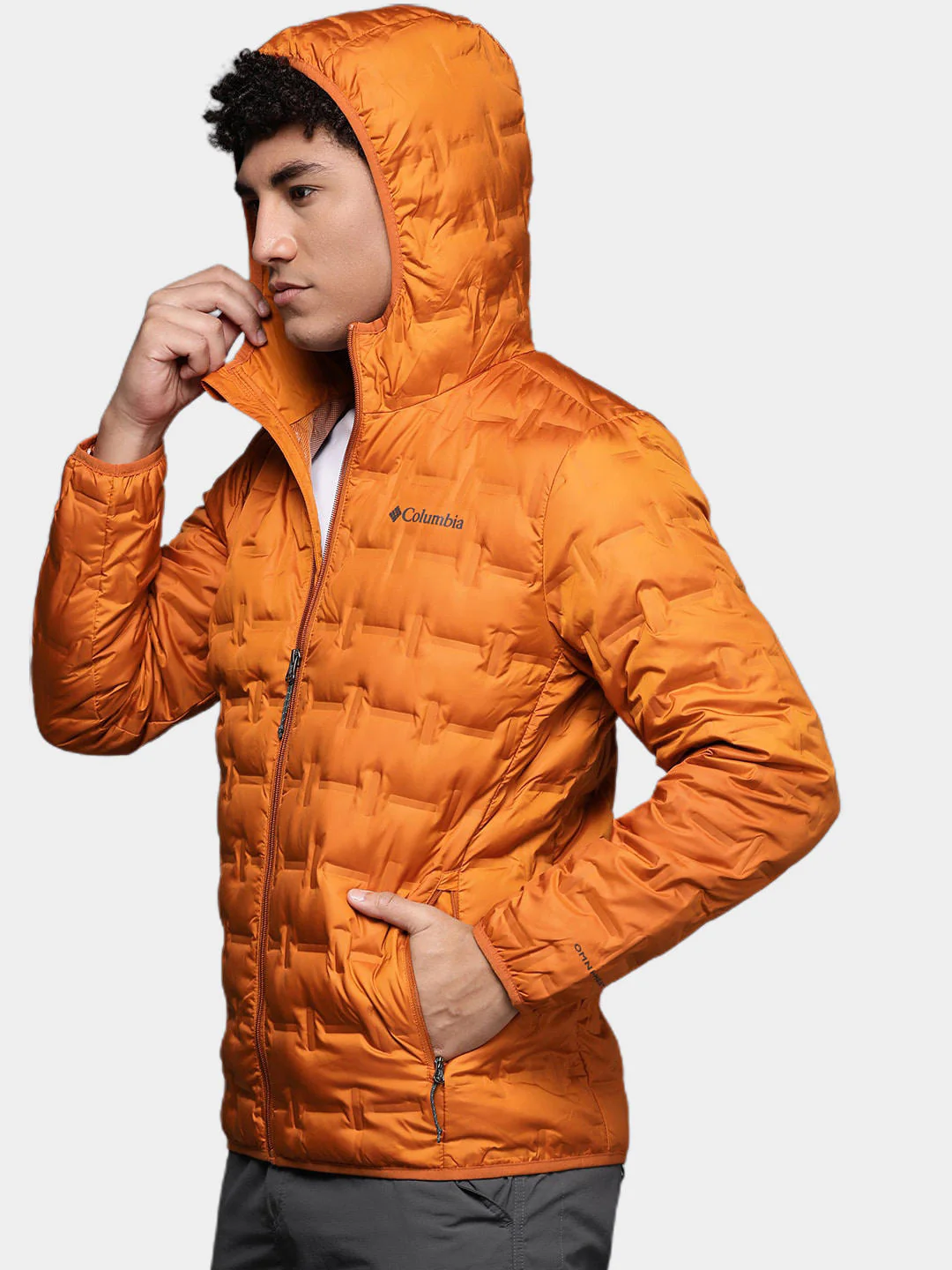 Columbia Men Orange Delta Ridge Down Hooded Jacket - Image 13