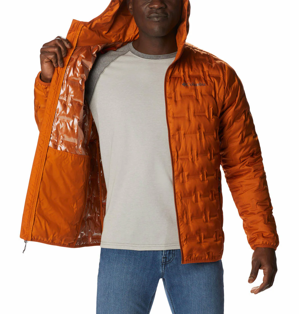 Columbia Men Orange Delta Ridge Down Hooded Jacket - Image 4