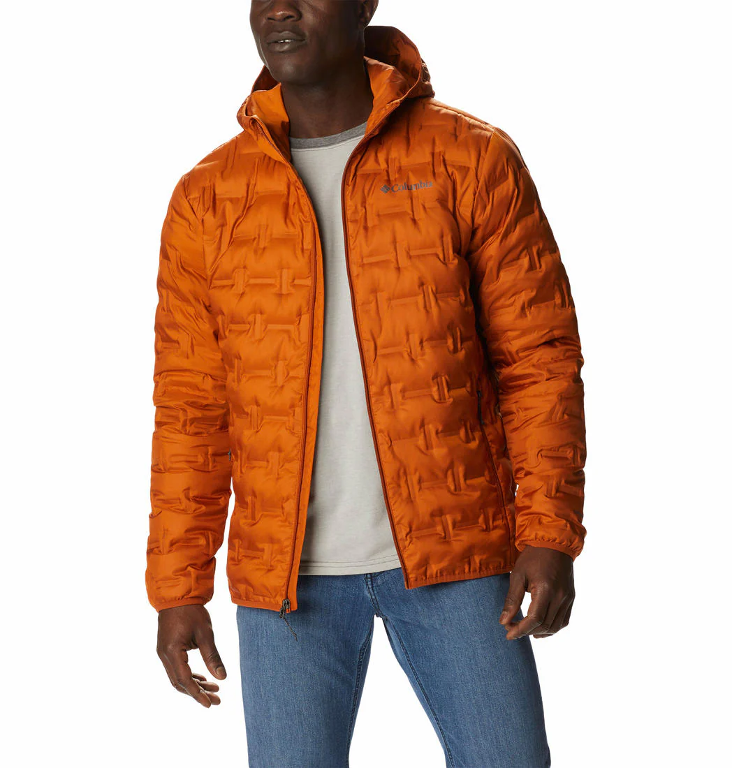 Columbia Men Orange Delta Ridge Down Hooded Jacket - Image 5