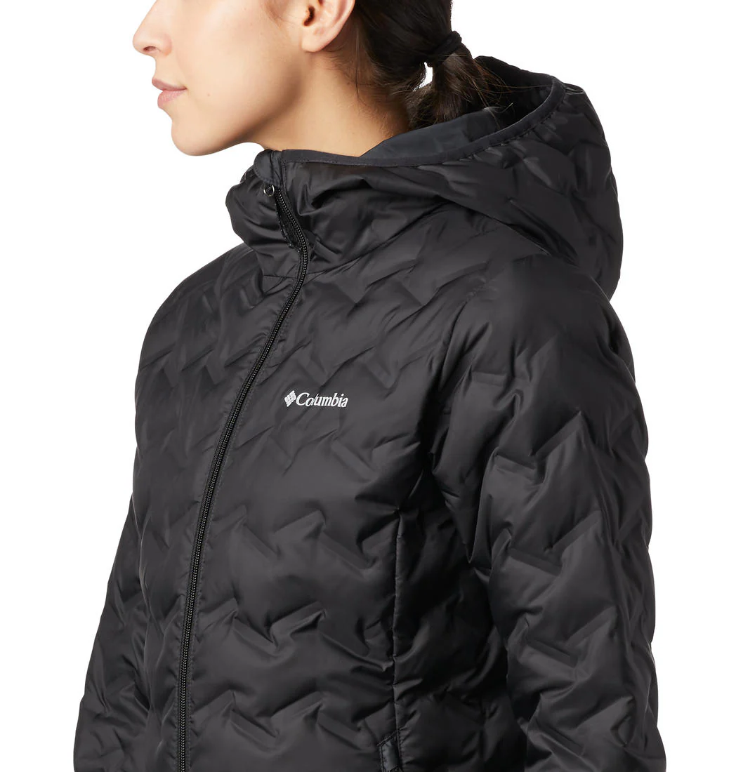 Columbia Women Black Delta Ridge Down Hooded Jacket - Image 2