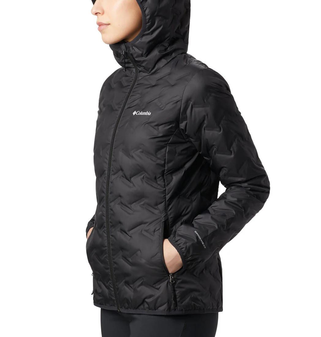 Columbia Women Black Delta Ridge Down Hooded Jacket - Image 3