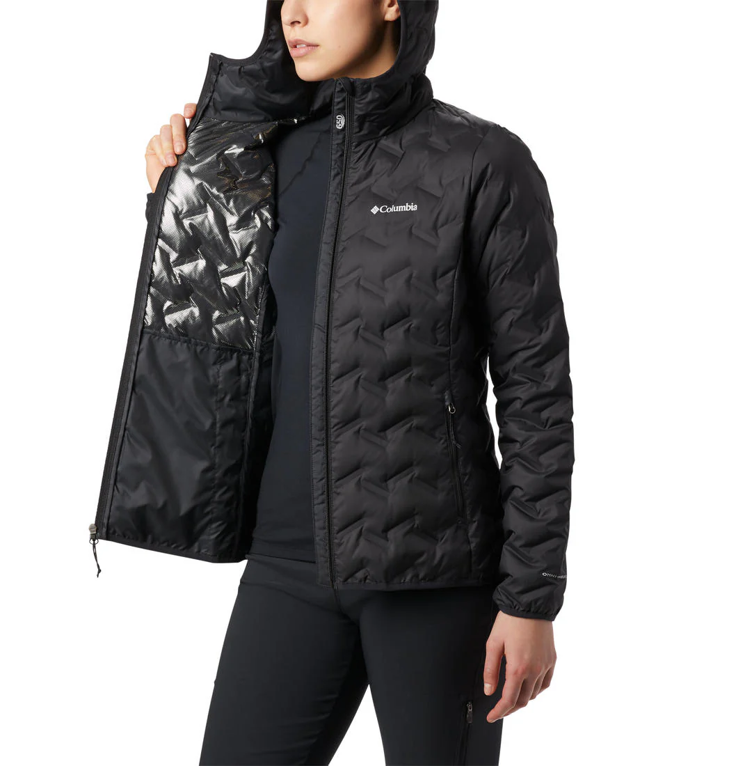 Columbia Women Black Delta Ridge Down Hooded Jacket - Image 4