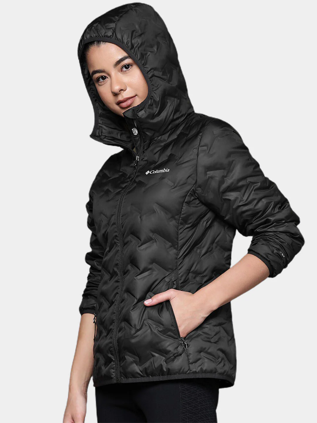 Columbia Women Black Delta Ridge Down Hooded Jacket - Image 9