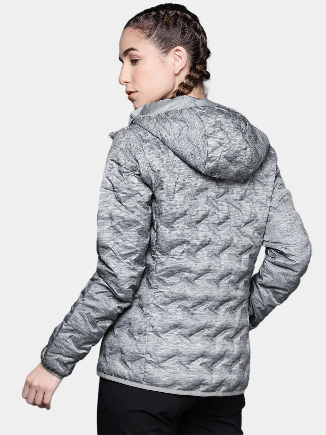 Columbia Women Grey Delta Ridge Down Hooded Jacket - Image 10