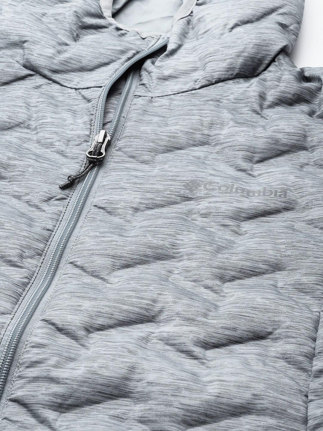 Columbia Women Grey Delta Ridge Down Hooded Jacket - Image 4