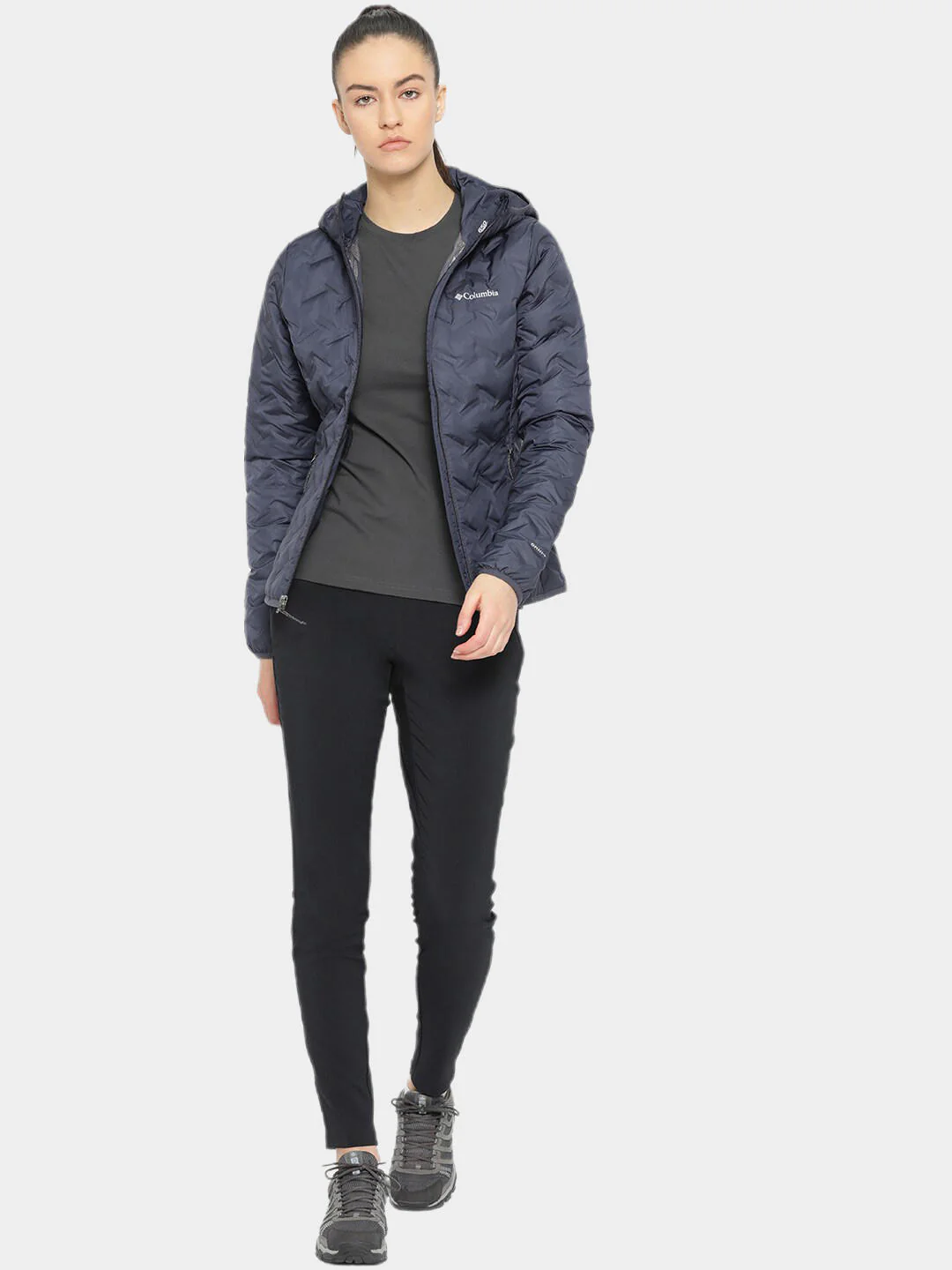 Columbia Women Blue Delta Ridge Down Hooded Jacket - Image 10