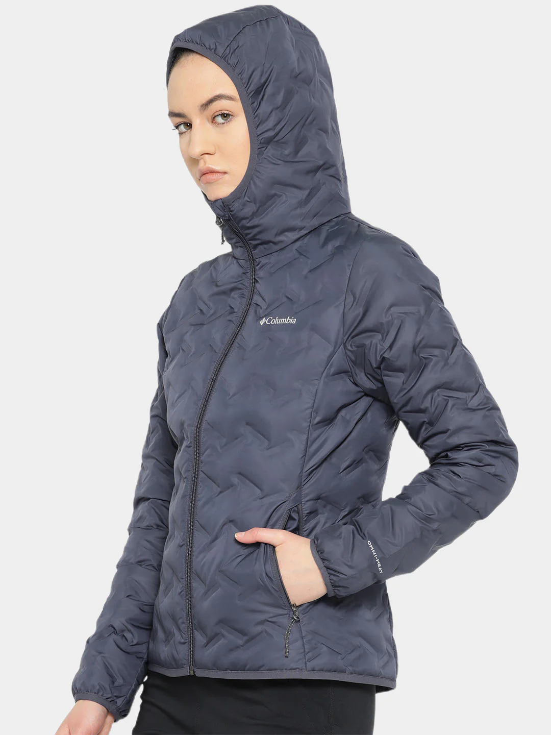 Columbia Women Blue Delta Ridge Down Hooded Jacket - Image 9