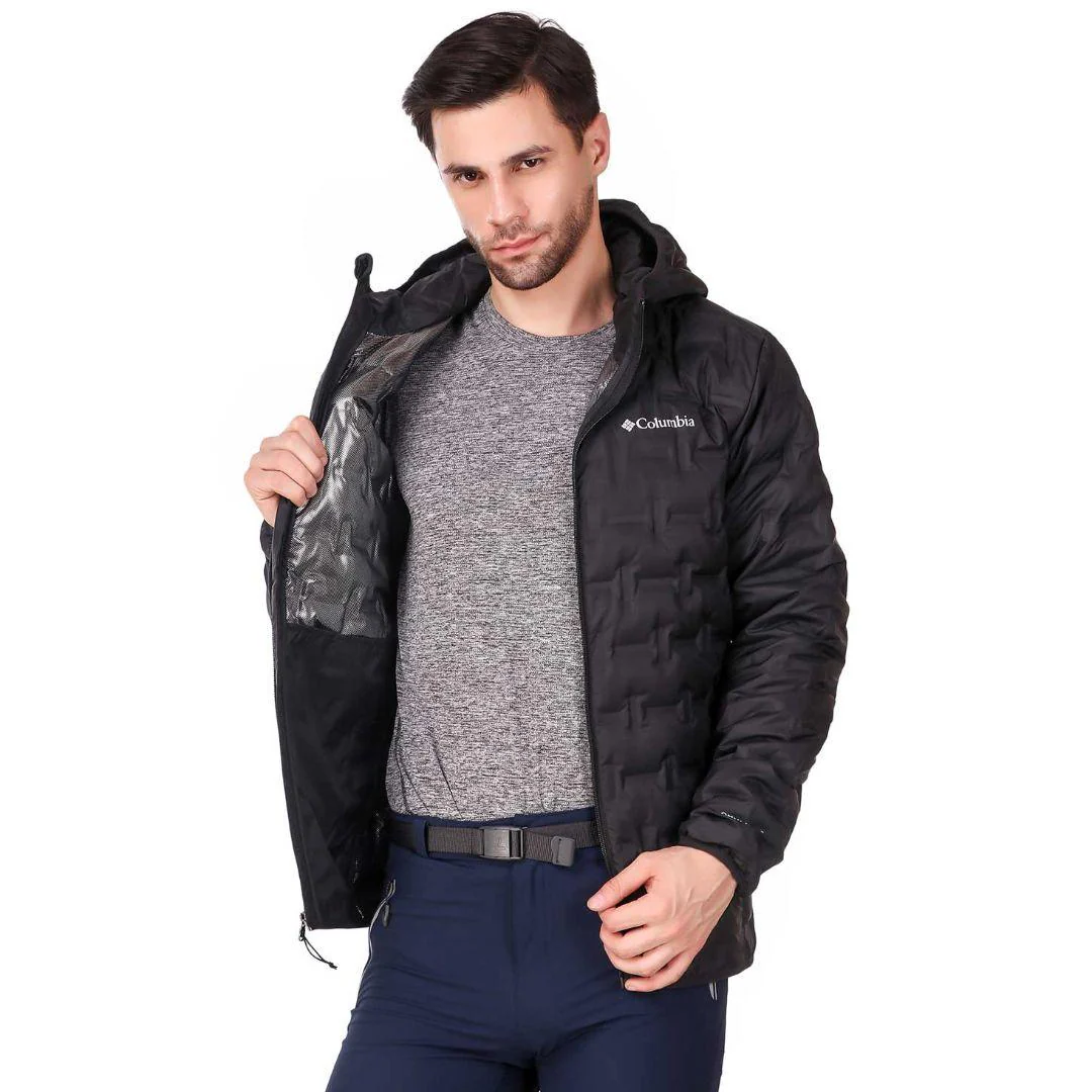 Columbia Men Black Delta Ridge Down Hooded Jacket - Image 4