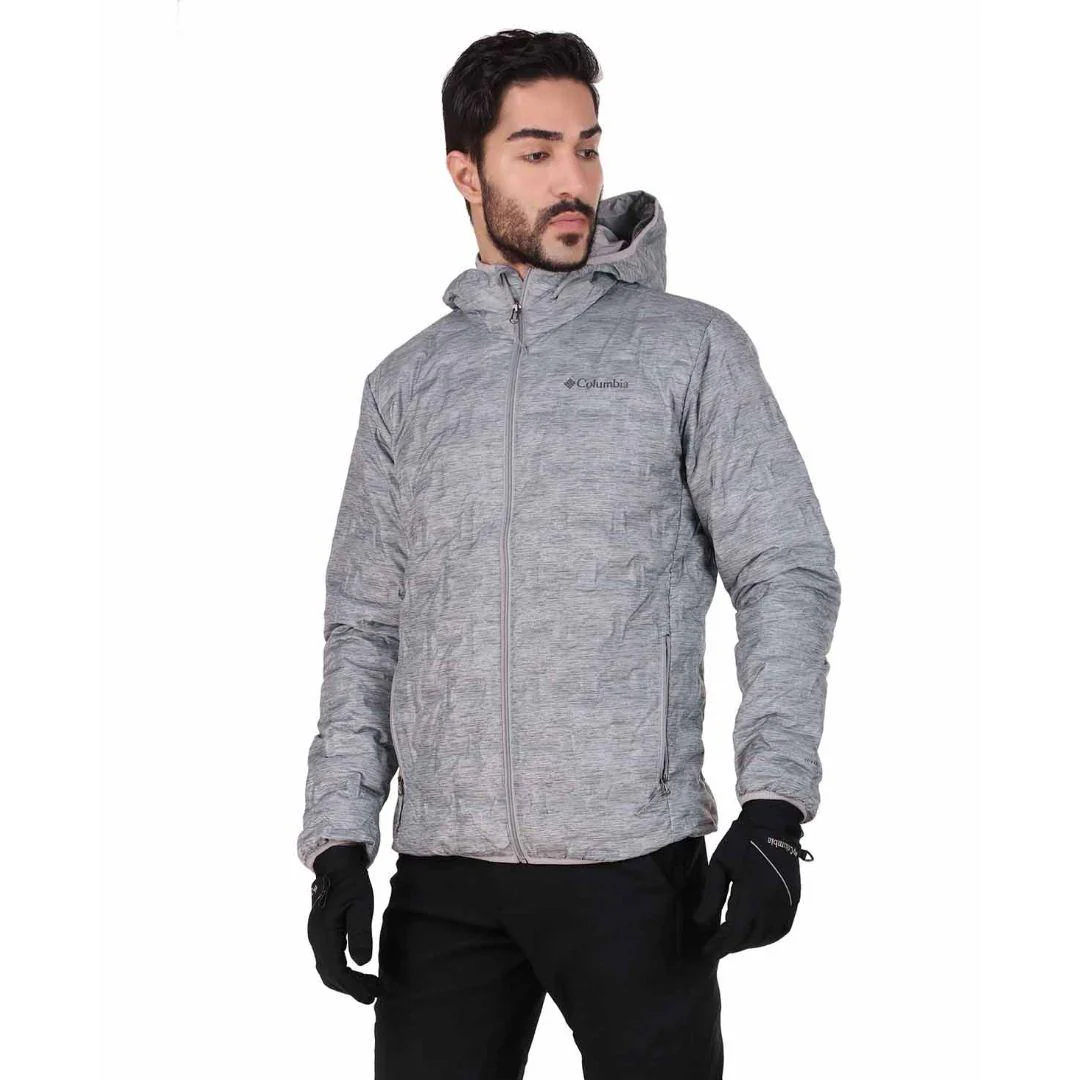 Columbia Men Grey Delta Ridge Down Hooded Jacket - Image 2