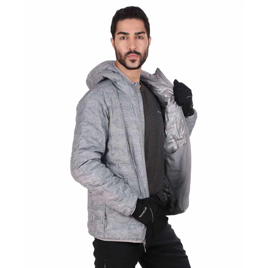 Columbia Men Grey Delta Ridge Down Hooded Jacket - Image 7