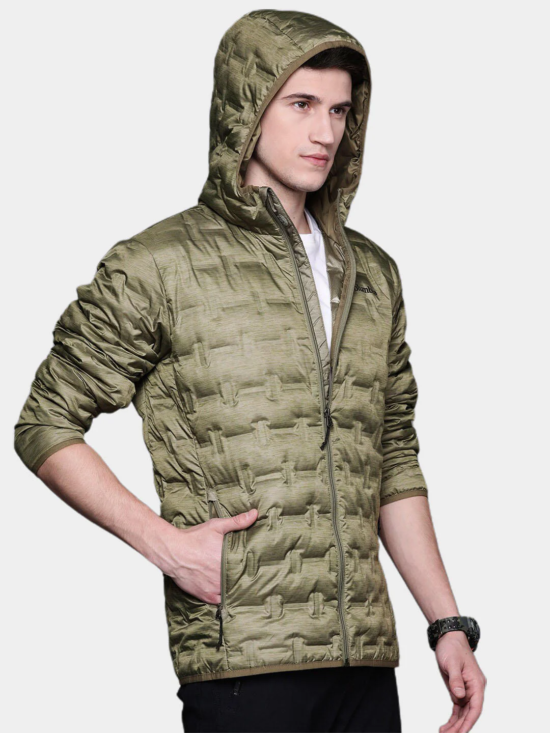 Columbia Men Green Delta Ridge Down Hooded Jacket - Image 9