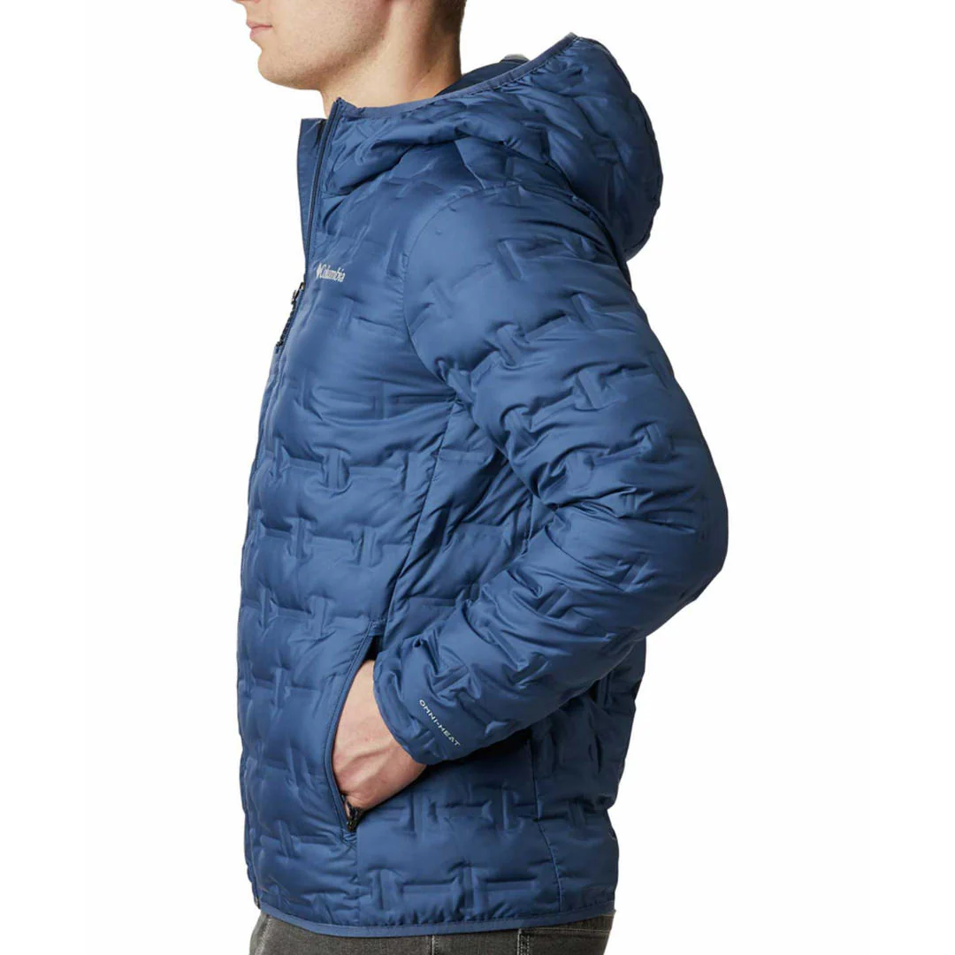 Columbia Men Blue Delta Ridge Down Hooded Jacket - Image 4