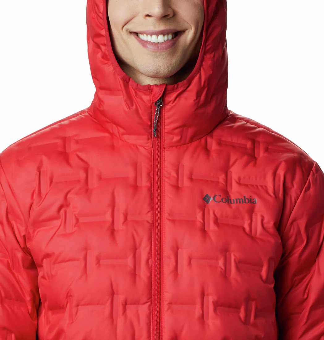 Columbia Men Red Delta Ridge Down Hooded Jacket - Image 3